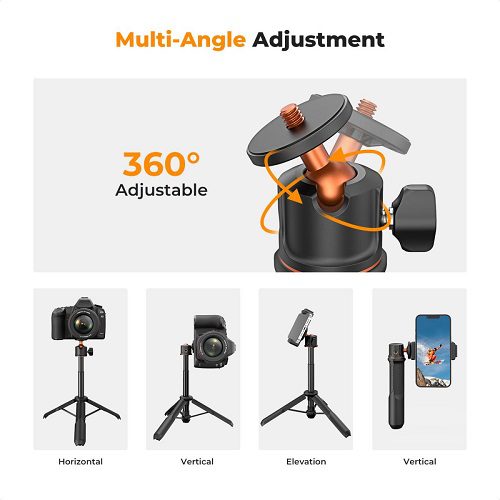 سه پایه موبایل و دوربین ورزشی کی اند اف K&F Selfie Stick MS-11