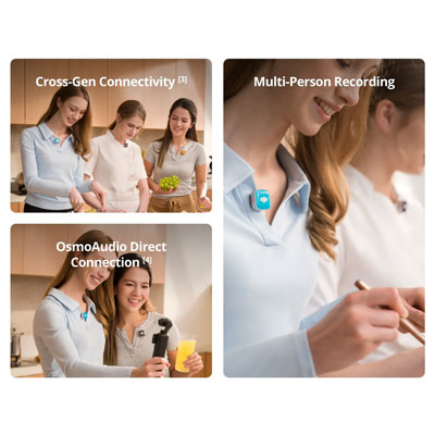 میکروفون بی سیم یقه ای دی جی آی دو کاربر DJI Mic Mini 2S 2-Person