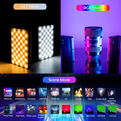 نور ثابت ال ای دی اولانزی Ulanzi VL120 RGB LED Video Light
