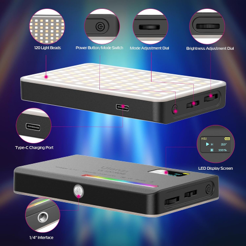 نور ثابت ال ای دی اولانزی Ulanzi VL120 RGB LED Video Light
