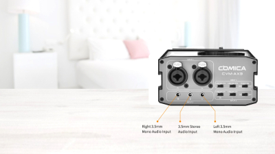 میکسر صدا دوکاناله کامیکا Comica CVM-AX3 Audio Mixer
