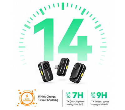 میکروفون یقه ای بی سیم هالی لند Hollyland Lark A2 Mini Duo Usb-C