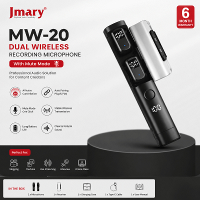 میکروفون یقه ای جیماری Jmary MW-20 USB-C/Lightning